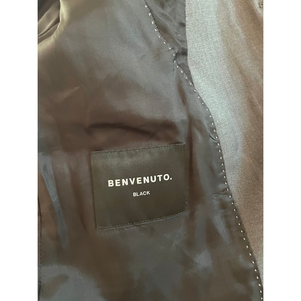 Benvenuto Black 3D Suit 38R Gray Fabio Pants 32x31 2 pc suit WOW - Picture 12 of 16